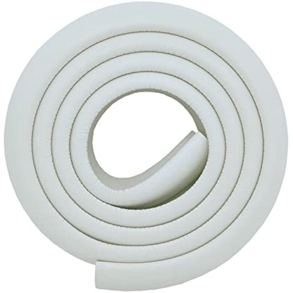 L-Shape Furniture Edge Protectors 2m - Extra Thick Foam Safety Bumper Guard (Off White)