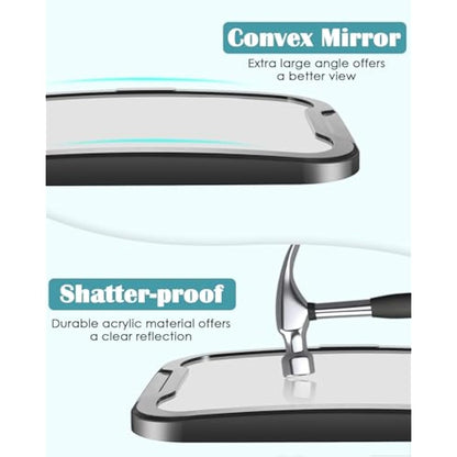 Car Mirror - Large Adjustable Shatterproof Rear Facing Car Seat Mirror for Baby Safety