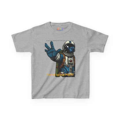 I Need Space Tee – Kids Cotton Shirt with Astronaut Graphic
