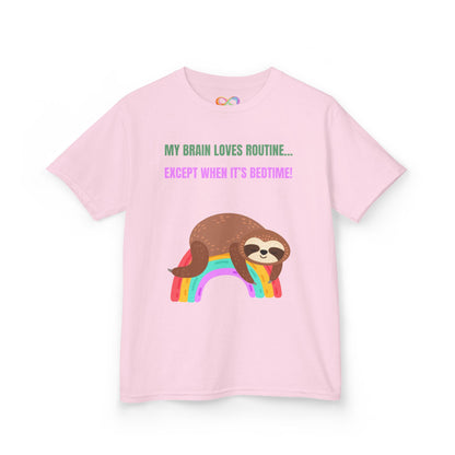 Kids Sloth Tee – Routine-Loving Edition