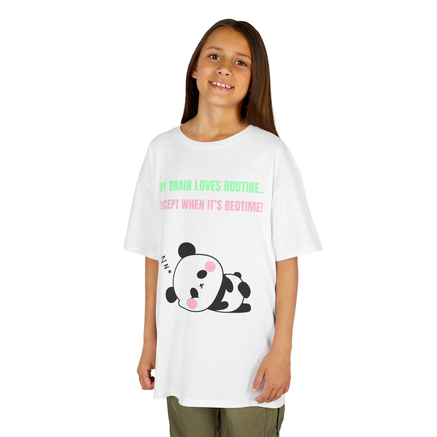 Panda Sleepy Time Kids Tee – Routine-Loving Edition