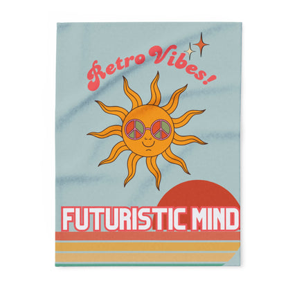 Retro Vibes Fleece Blanket – Cosy Polyester Throw for Neurodivergent Calm & Home Décor