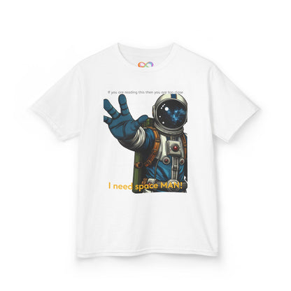 I Need Space Tee – Kids Cotton Shirt with Astronaut Graphic