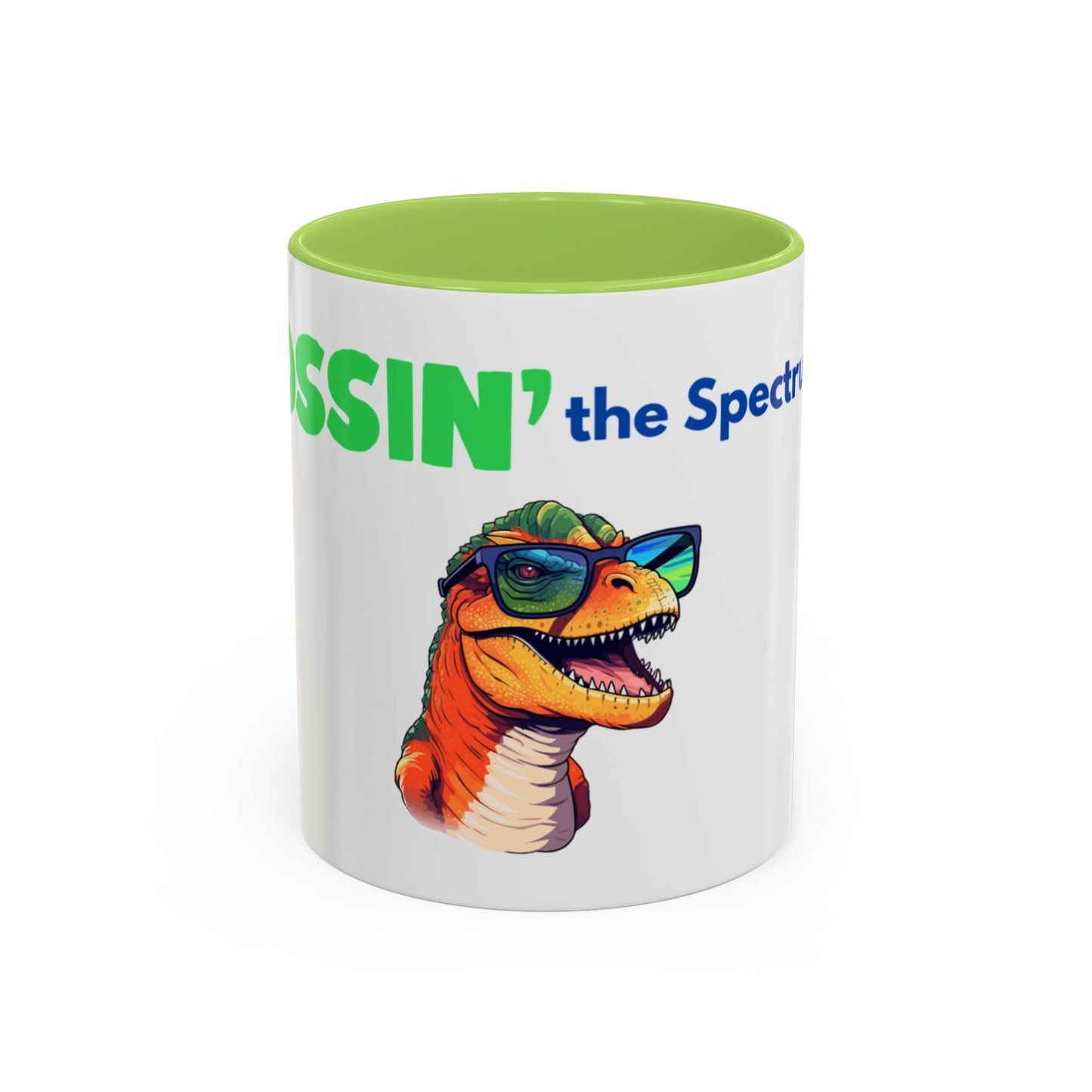 Dinosaur Accent Mug – Colourful Ceramic Cup Celebrating Neurodivergent Confidence