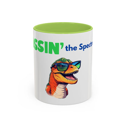 Dinosaur Accent Mug – Colourful Ceramic Cup Celebrating Neurodivergent Confidence