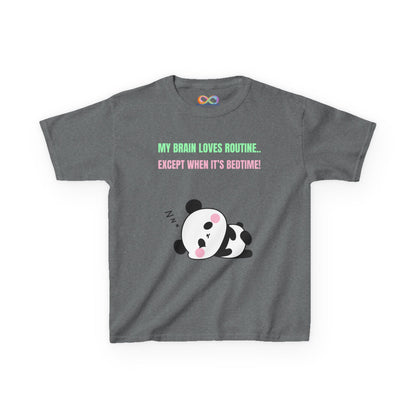 Panda Sleepy Time Kids Tee – Routine-Loving Edition