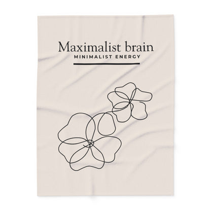 Minimalist Energy Fleece Blanket – Cozy Polyester Throw for Neurodivergent Calm & Home Decor