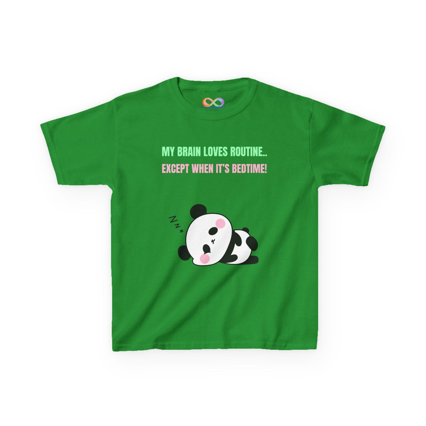 Panda Sleepy Time Kids Tee – Routine-Loving Edition