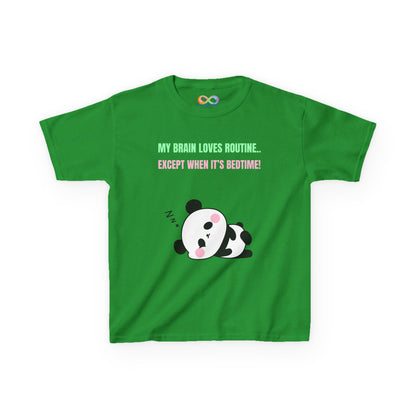 Panda Sleepy Time Kids Tee – Routine-Loving Edition