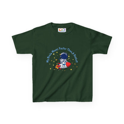 Astronaut Kids Tee – Colourful Cotton T-Shirt for Neurodivergent Joy & Fast-Moving Minds