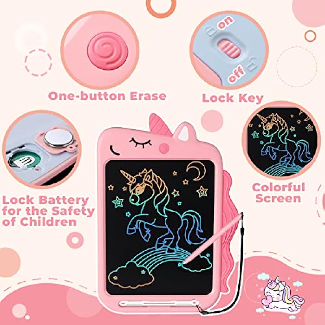 8.5 inch Unicorn doodle Board