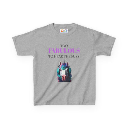 Girls Unicorn Ear Defender Tee – Colourful Cotton T-Shirt for Neurodivergent Joy