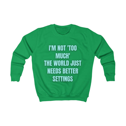 Motivational Kids Sweatshirt – Colourful Cotton Jumper Celebrating Neurodivergent Self-Worth