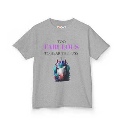 Girls Unicorn Ear Defender Tee – Colourful Cotton T-Shirt for Neurodivergent Joy