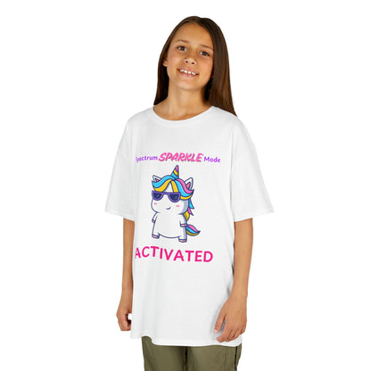 Unicorn Sparkle Mode Kids Tee – Colourful Cotton T-Shirt for Neurodivergent Joy