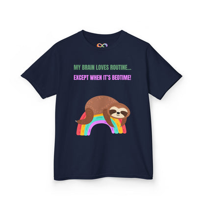 Kids Sloth Tee – Routine-Loving Edition