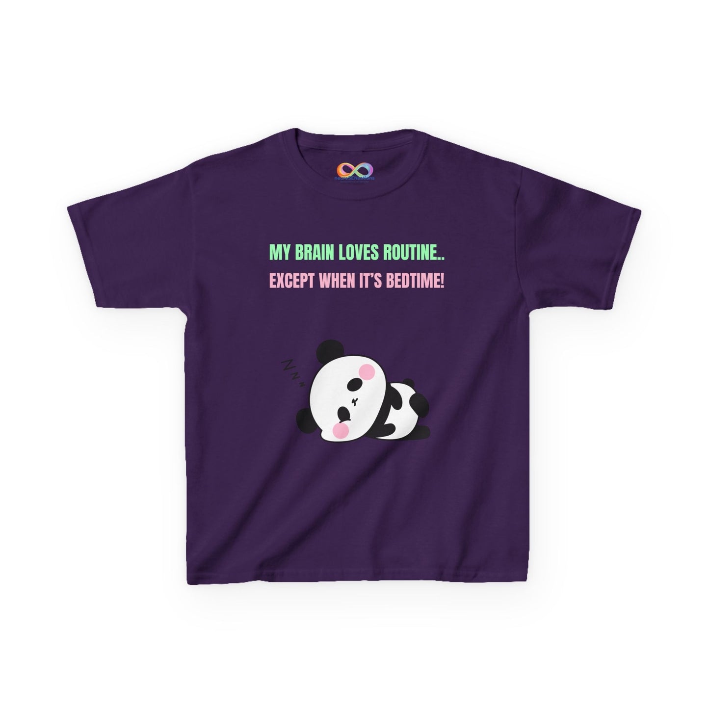 Panda Sleepy Time Kids Tee – Routine-Loving Edition