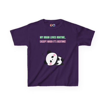 Panda Sleepy Time Kids Tee – Routine-Loving Edition