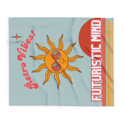 Retro Vibes Fleece Blanket – Cosy Polyester Throw for Neurodivergent Calm & Home Décor