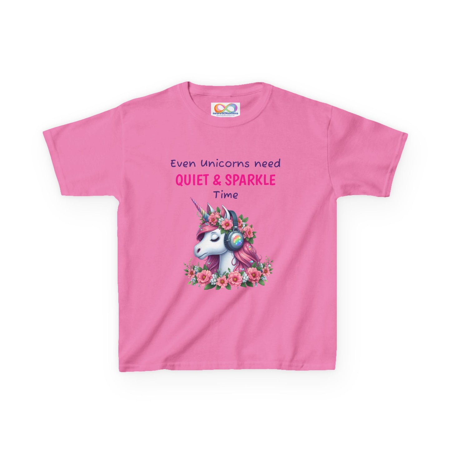 Unicorn Kids Tee – Colourful Cotton T-Shirt Celebrating Quiet Strength & Neurodivergent Joy