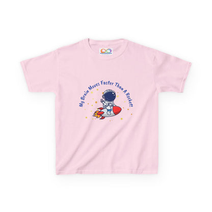 Astronaut Kids Tee – Colourful Cotton T-Shirt for Neurodivergent Joy & Fast-Moving Minds