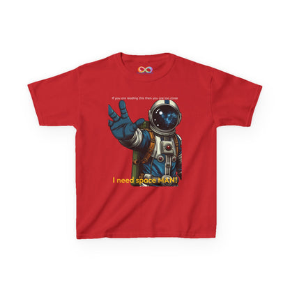 I Need Space Tee – Kids Cotton Shirt with Astronaut Graphic