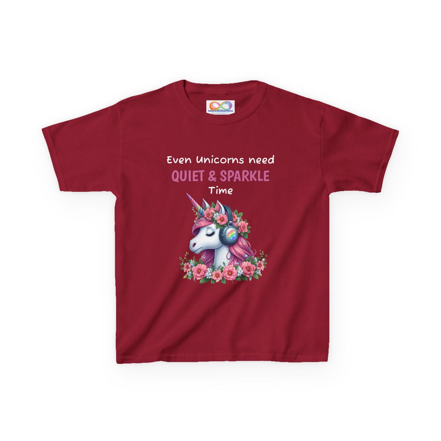 Unicorn Kids Tee – Colourful Cotton T-Shirt Celebrating Quiet Strength & Neurodivergent Joy