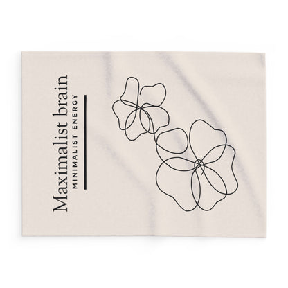 Minimalist Energy Fleece Blanket – Cozy Polyester Throw for Neurodivergent Calm & Home Decor