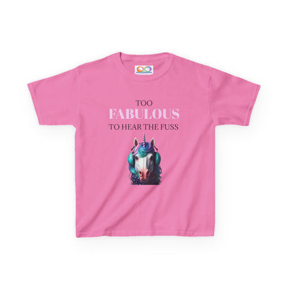 Girls Unicorn Ear Defender Tee – Colourful Cotton T-Shirt for Neurodivergent Joy