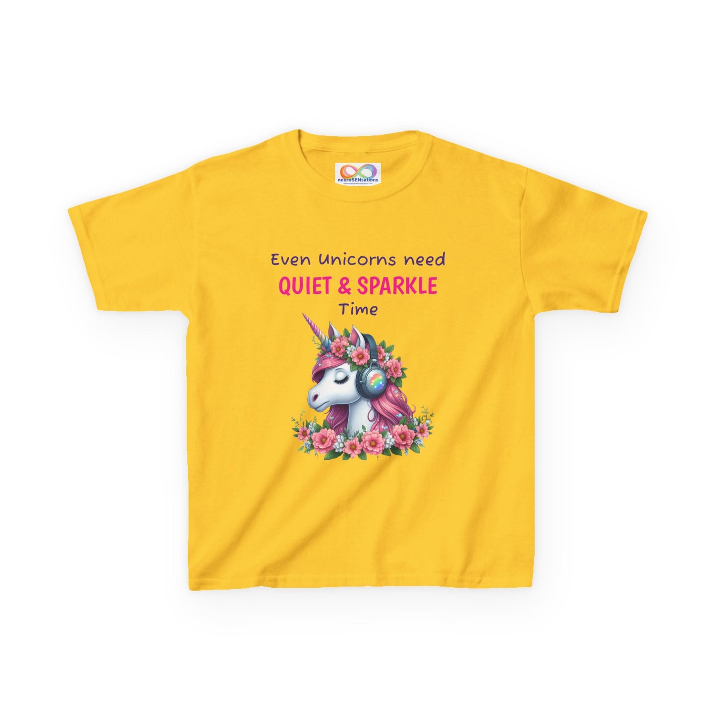 Unicorn Kids Tee – Colourful Cotton T-Shirt Celebrating Quiet Strength & Neurodivergent Joy