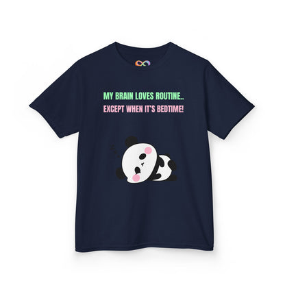 Panda Sleepy Time Kids Tee – Routine-Loving Edition