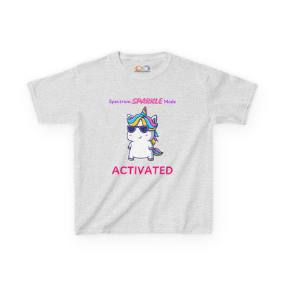 Unicorn Sparkle Mode Kids Tee – Colourful Cotton T-Shirt for Neurodivergent Joy