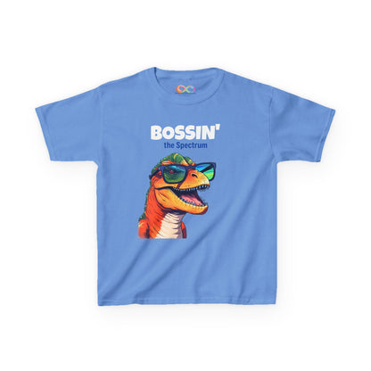 Dino Boss Kids Tee – Colourful Cotton T-Shirt for Neurodivergent Joy