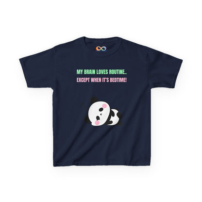 Panda Sleepy Time Kids Tee – Routine-Loving Edition