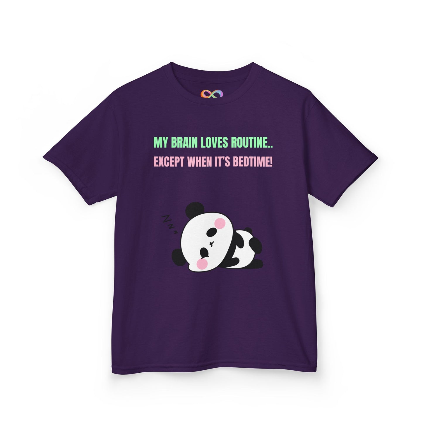 Panda Sleepy Time Kids Tee – Routine-Loving Edition