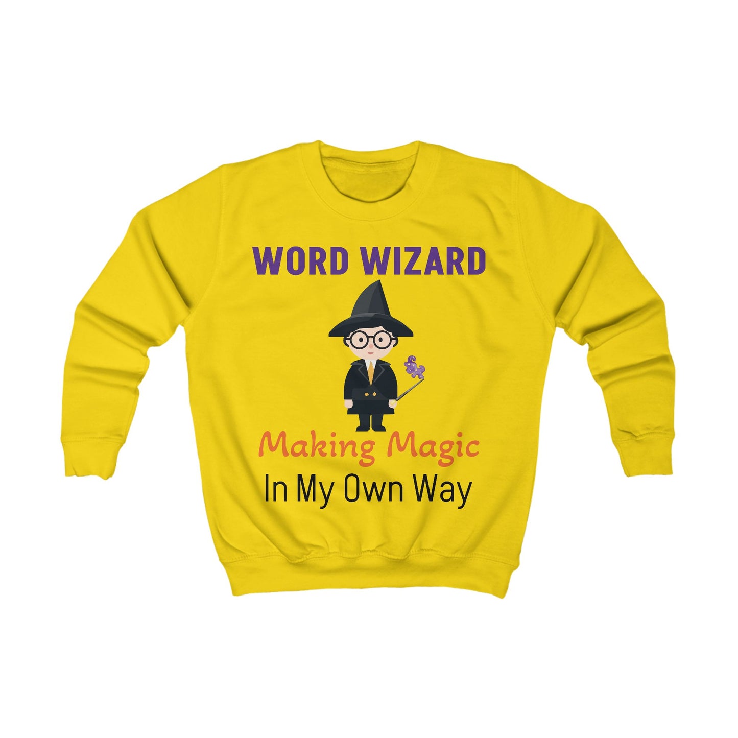 Word Wizard Kids Sweatshirt – Magical Cotton Blend Jumper