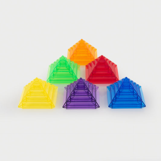 Translucent Colour Pyramid Builder - Pack of 30