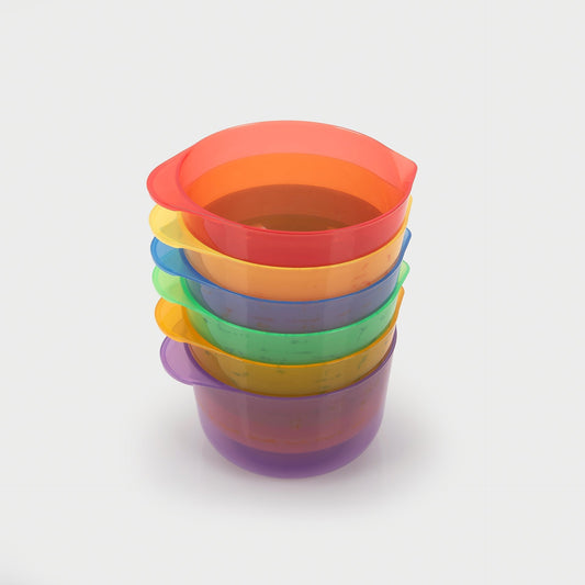 Translucent Colour Pouring Bowls - Pack of 6