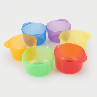 Translucent Colour Pouring Bowls - Pack of 6