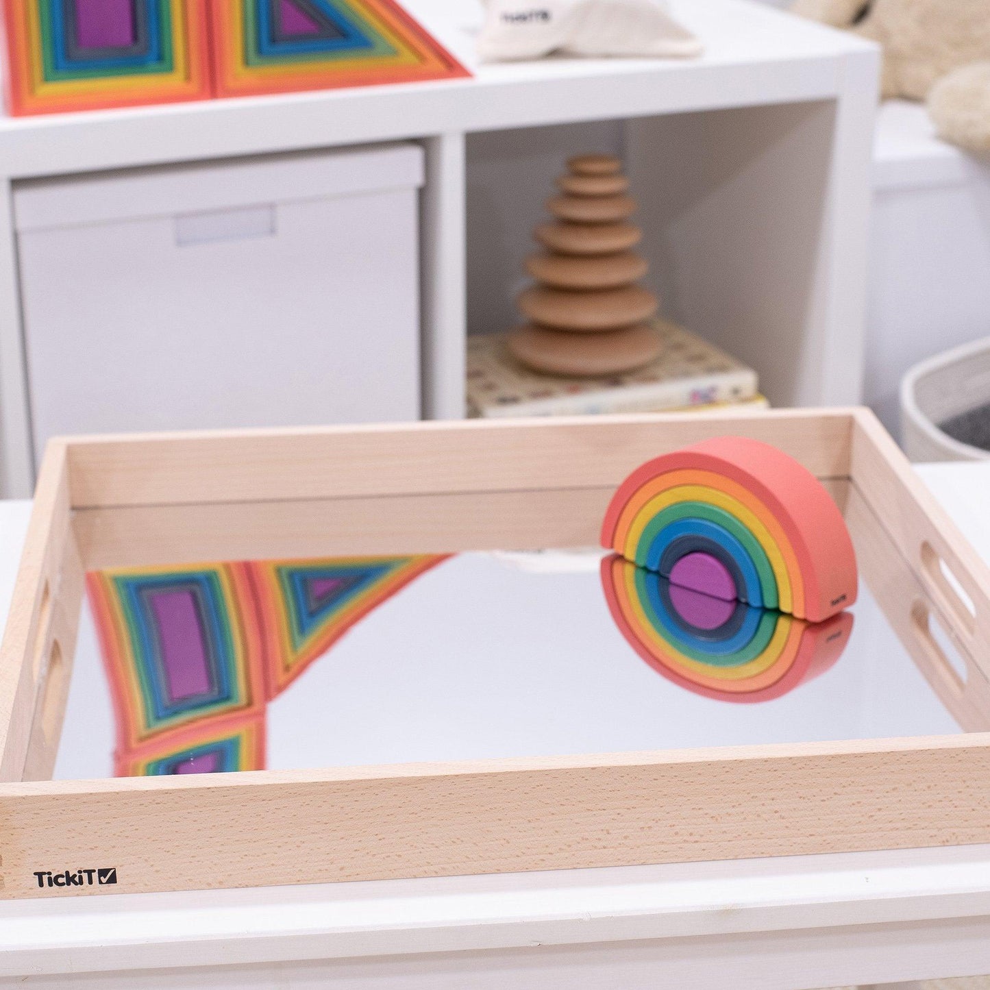 Wooden Mirror Tray