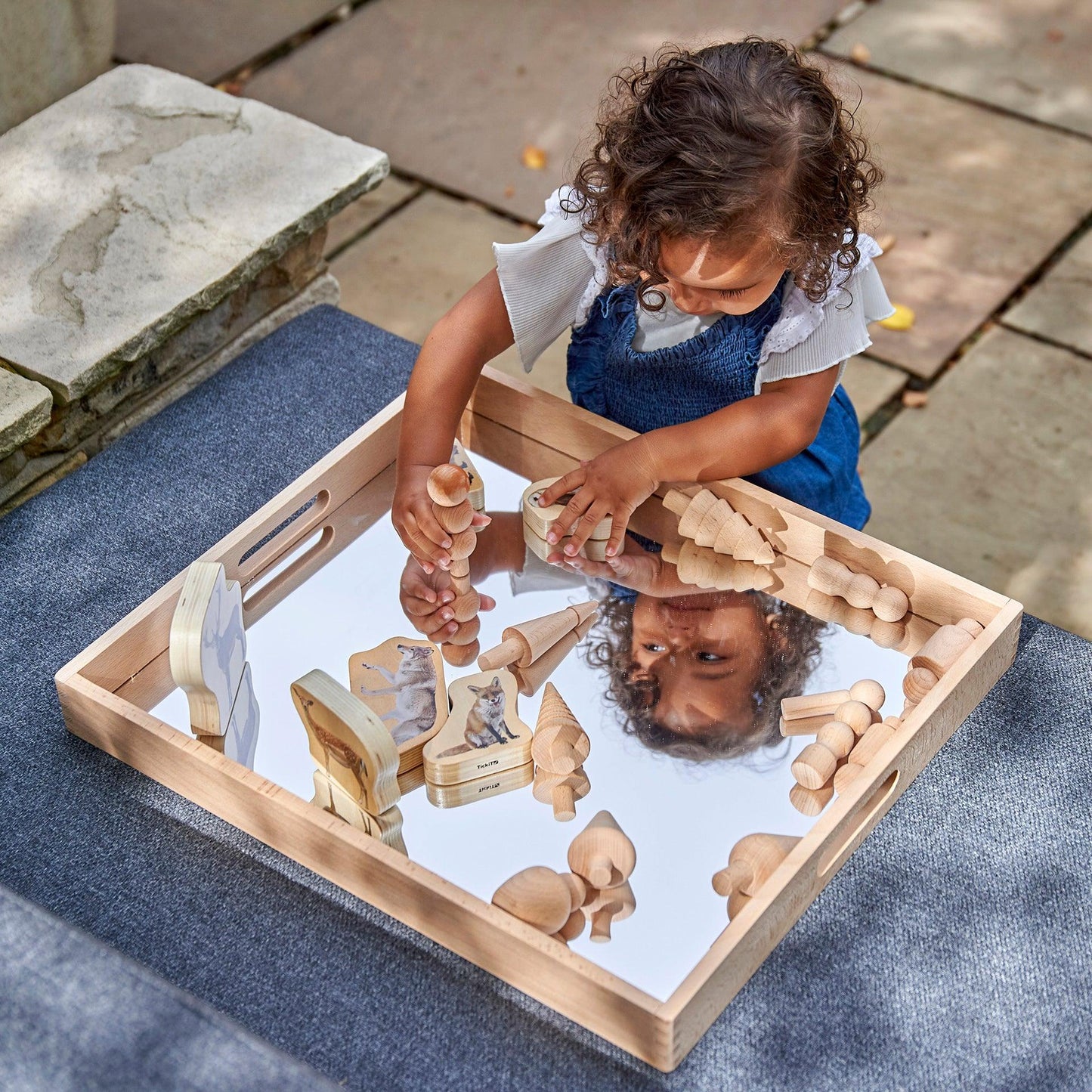 Wooden Mirror Tray