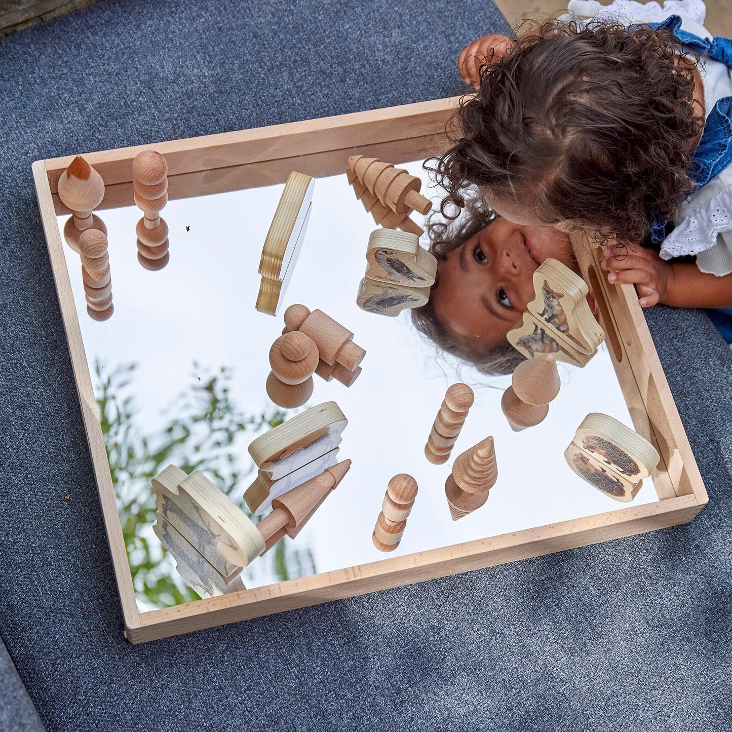 Wooden Mirror Tray
