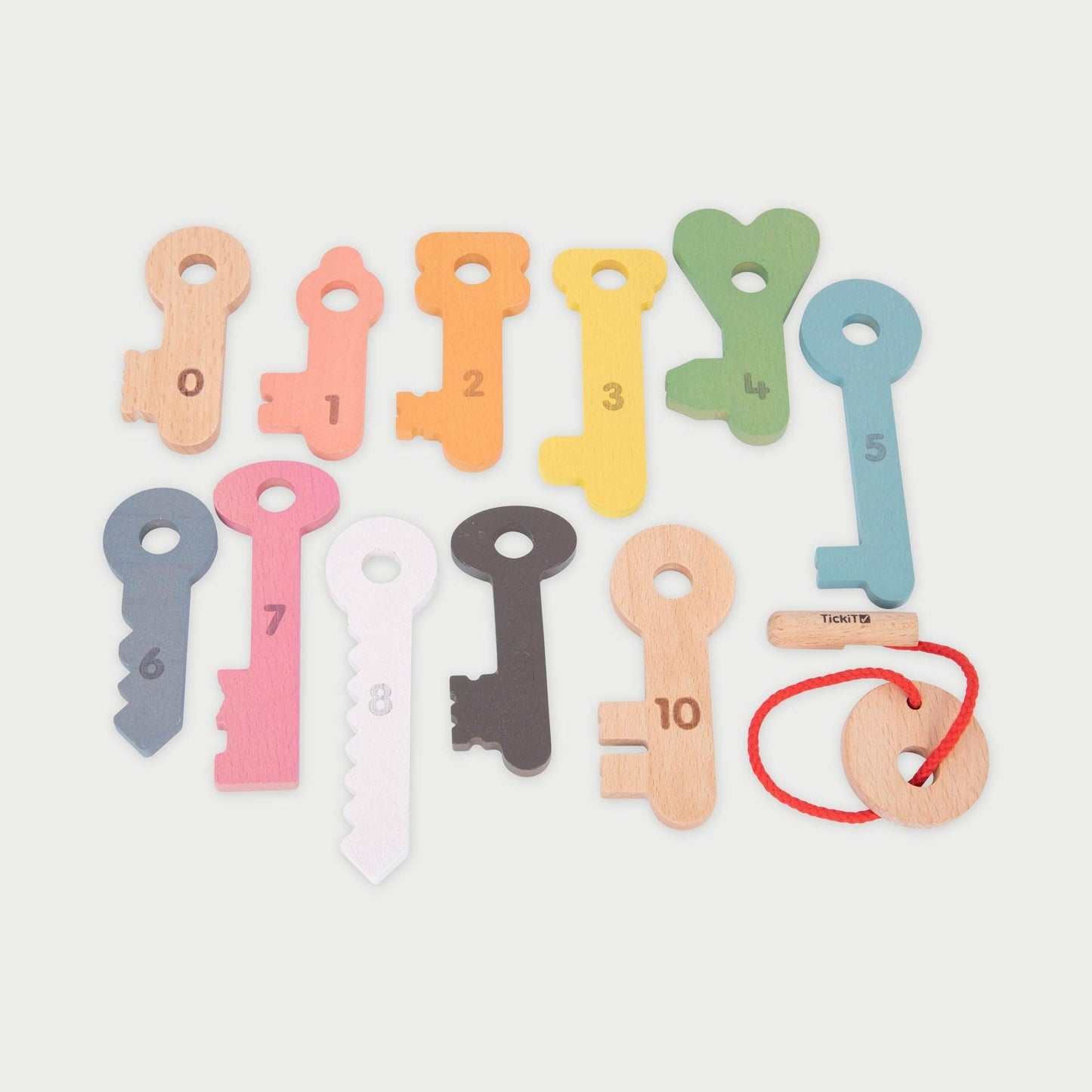 Rainbow Wooden Keys