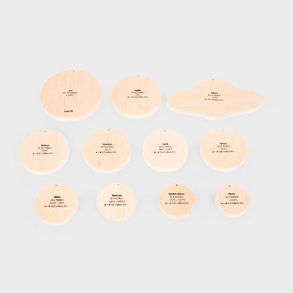 Wooden Solar System Discs