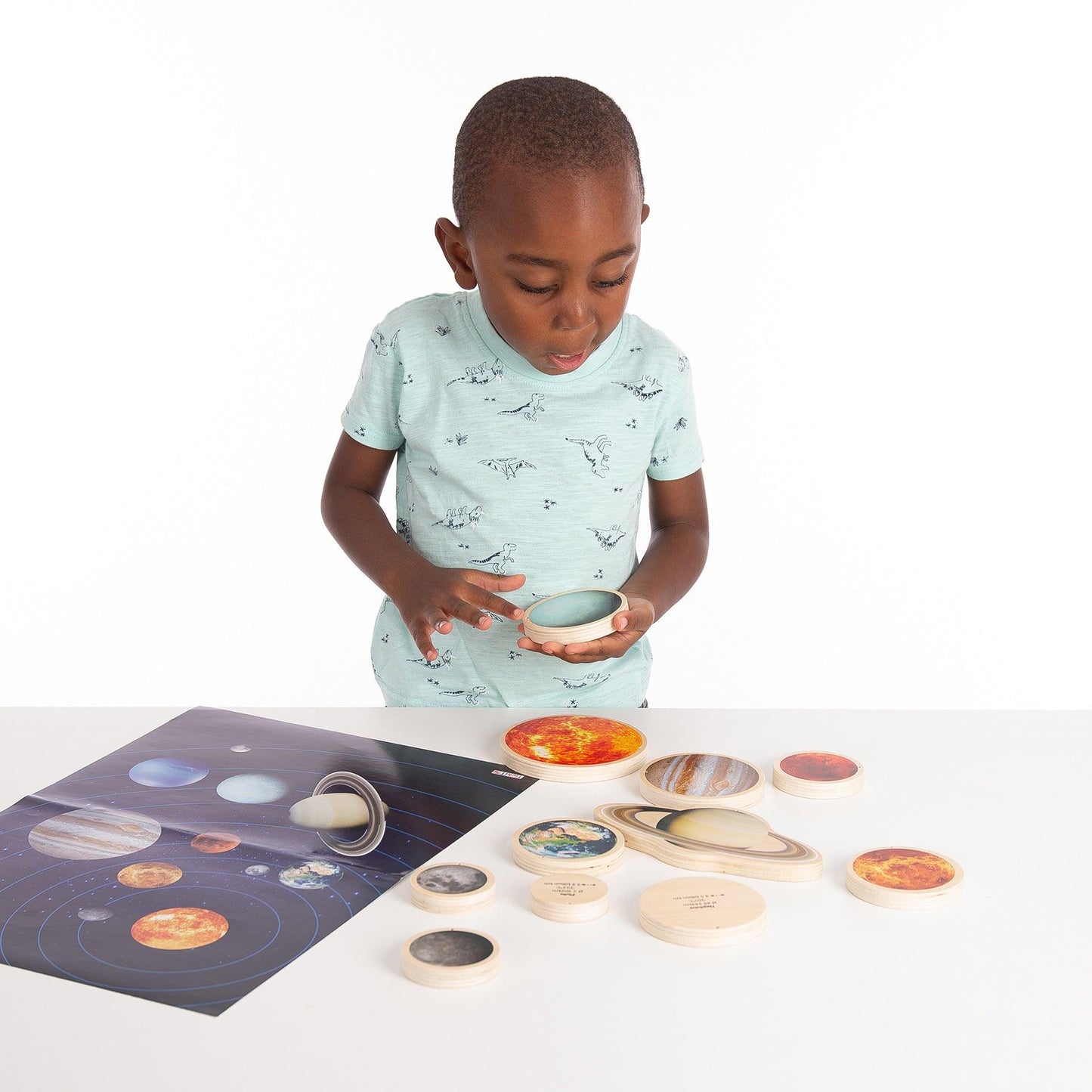Wooden Solar System Discs