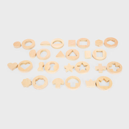 Inside Outside Wooden Shapes
