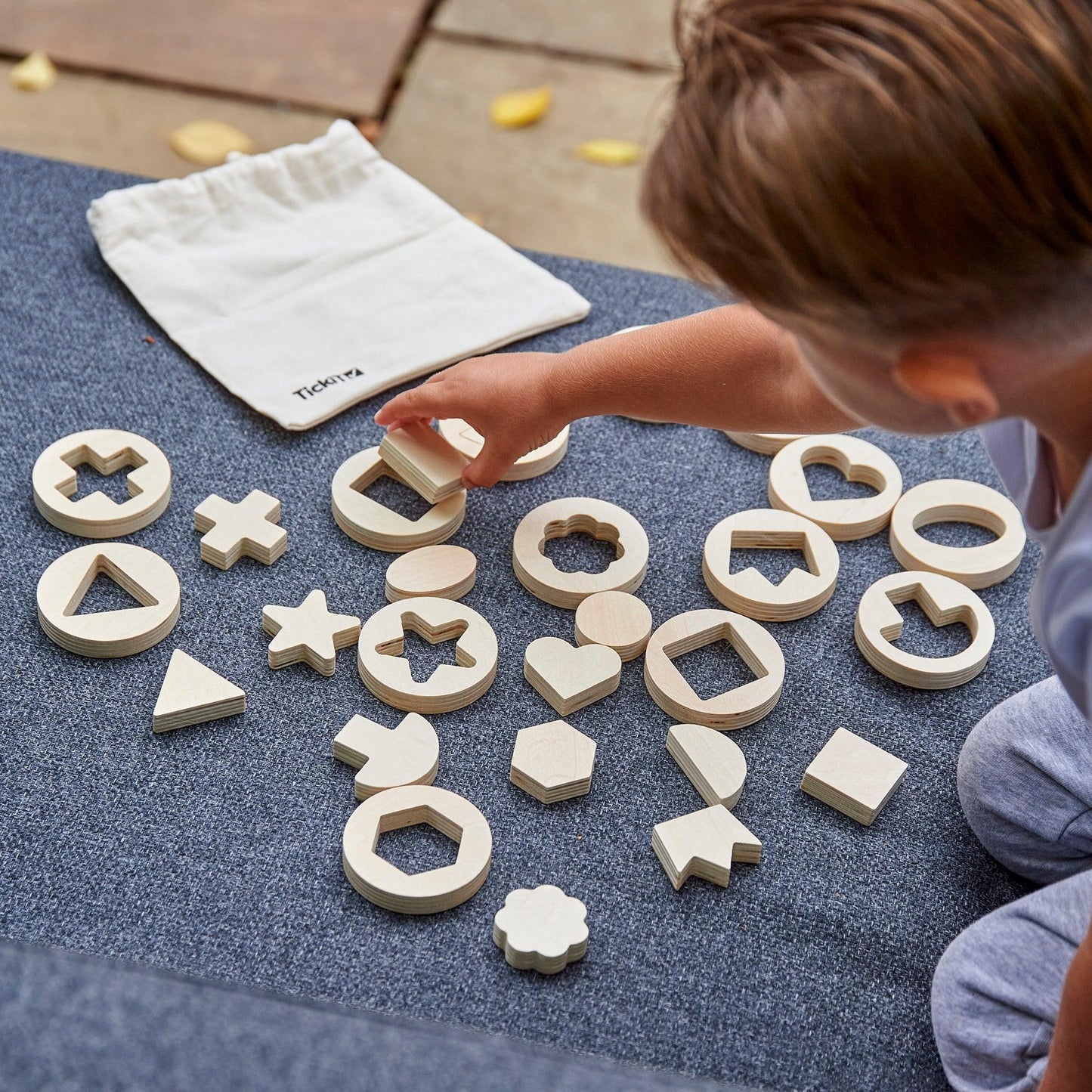 Inside Outside Wooden Shapes