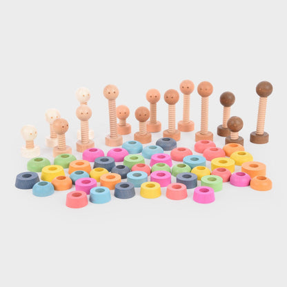 Rainbow Wooden Community People