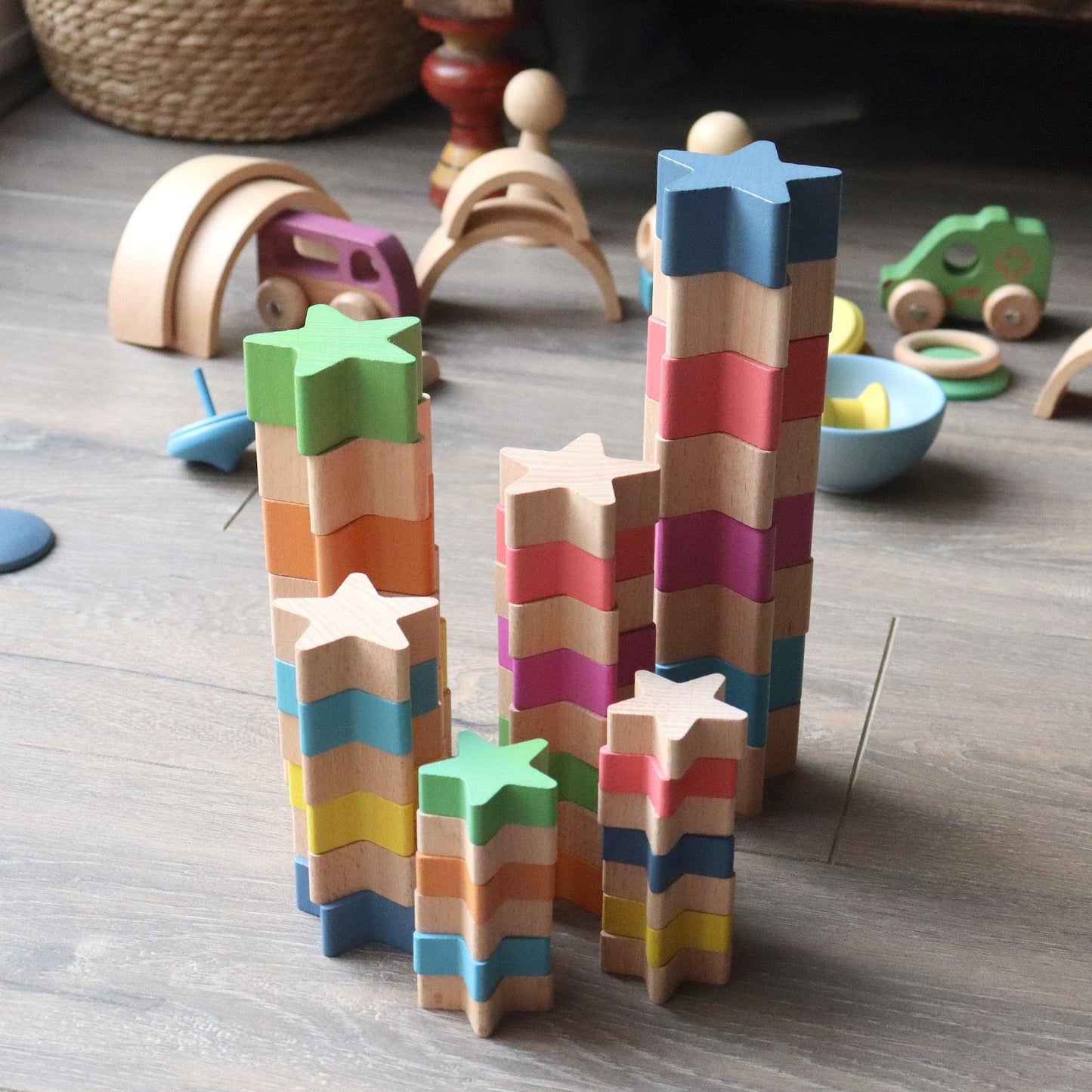 Natural Wooden Stars