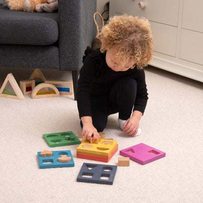Rainbow Wooden Shape Stacker